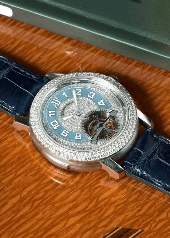 Audemars Piguet,Jules Audemars 40mm,40mm,White Gold,Blue,Silver,Handwound,Tourbillon,Minute Repeater,25982BC,25982BC.Z.0022CR.01