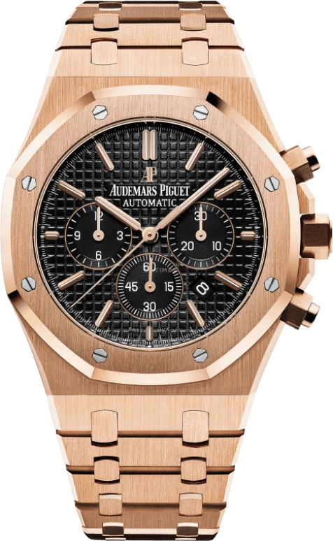 Audemars Piguet,Royal Oak 41mm,41mm,Pink Gold,Black,Automatic,Chronograph,Day,26320OR,26320OR.OO.1220OR.01