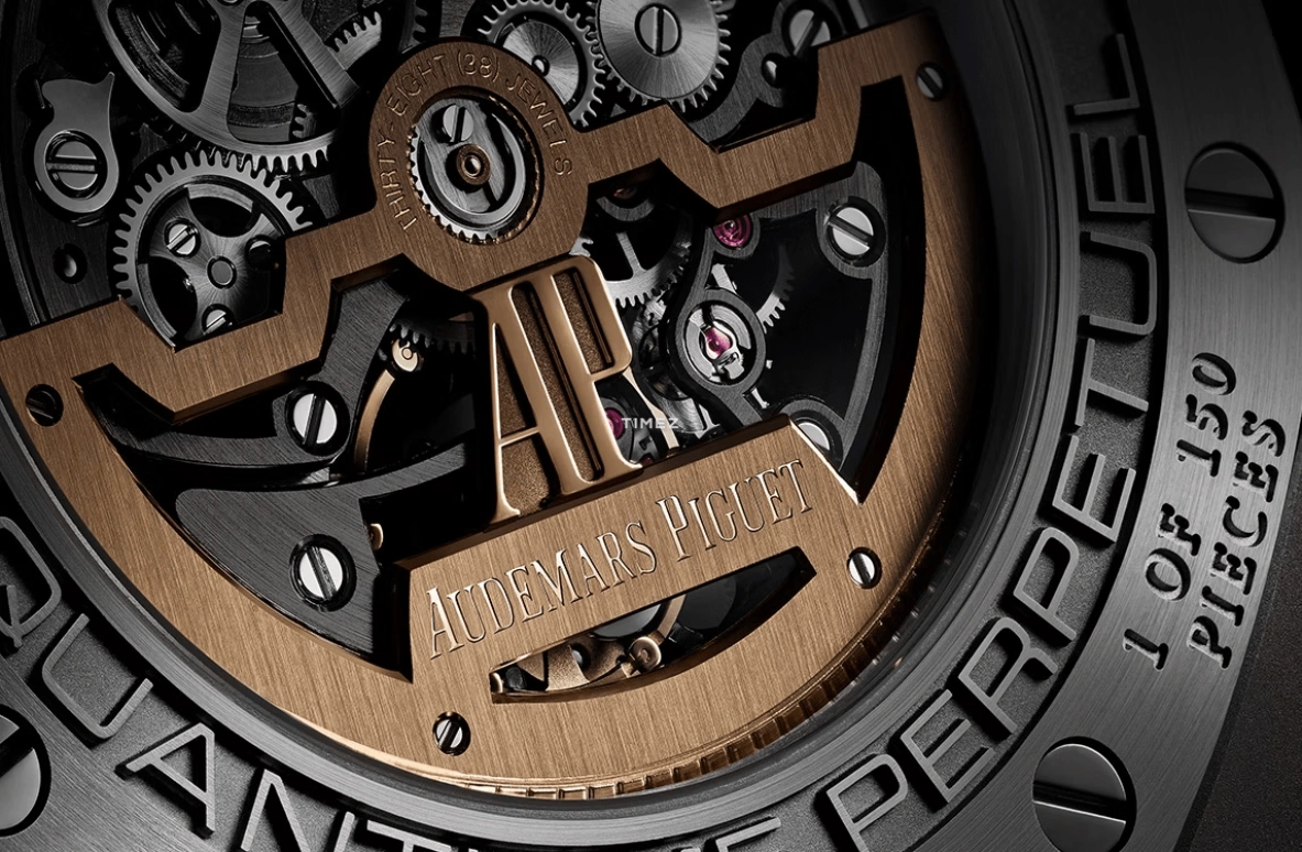 Audemars Piguet,Royal Oak 41mm,41mm,Titanium,Blue,Automatic,Moonphase,Perpetual Calendar,Leap Year,Month,40hours,In-house Caliber,26585XT,26585XT.OO.1220XT.01