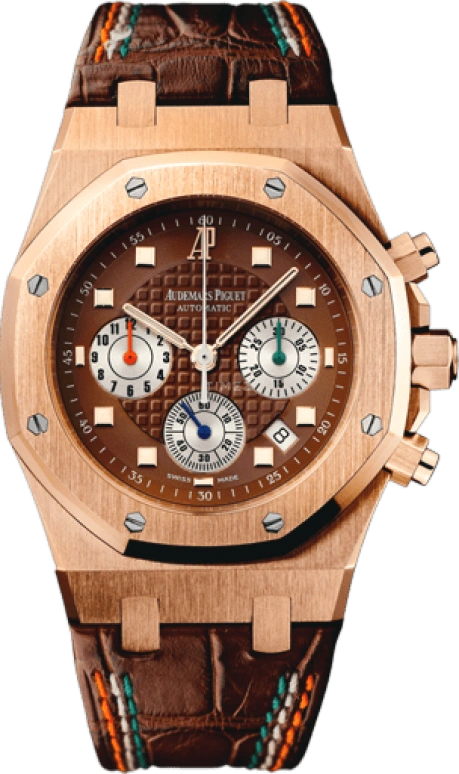 Audemars Piguet,Royal Oak 39mm,39mm,Pink Gold,Brown,Automatic,Chronograph,Day,26161OR,26161OR.OO.D088CR.01