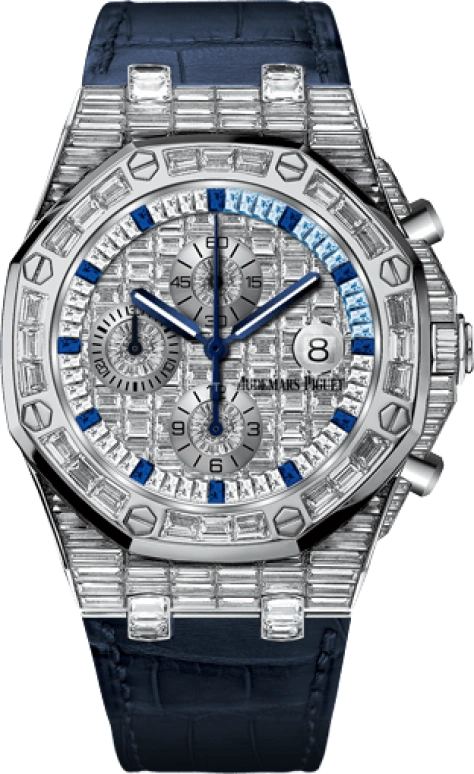 Audemars Piguet,Royal Oak Offshore 42mm,42mm,White Gold,Silver,Automatic,Chronograph,Day,26473BC,26473BC.ZZ.D023CR.01