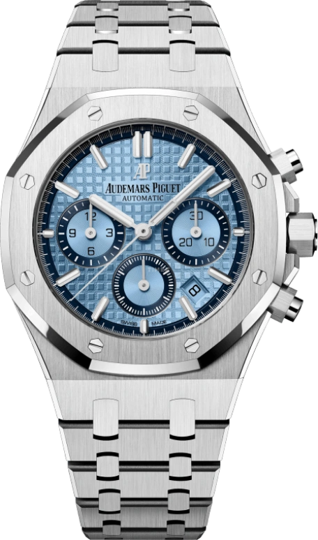 Audemars Piguet,Royal Oak 38mm,38mm,White Gold,Blue,Automatic,Chronograph,Day,26317BC,26317BC.OO.1256BC.01