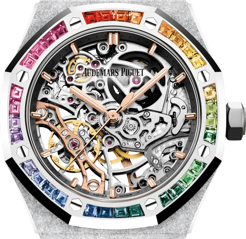Audemars Piguet,Royal Oak 37mm,37mm,White Gold,Skeleton,Automatic,45hours,In-house Caliber,15468BC,15468BC.YG.1259BC.01-B
