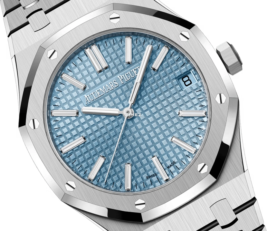 Audemars Piguet,Royal Oak 41mm,41mm,White Gold,Ice Blue,Automatic,Day,70hours,15510BC,15510BC.OO.1320BC.01