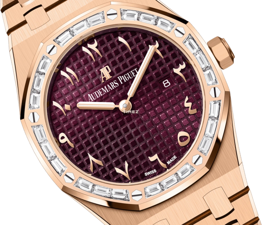 Audemars Piguet,Royal Oak 33mm,33mm,Rose Gold,Purple,Quartz,Day,In-house Caliber,67656OR,67656OR.ZZ.1261OR.01