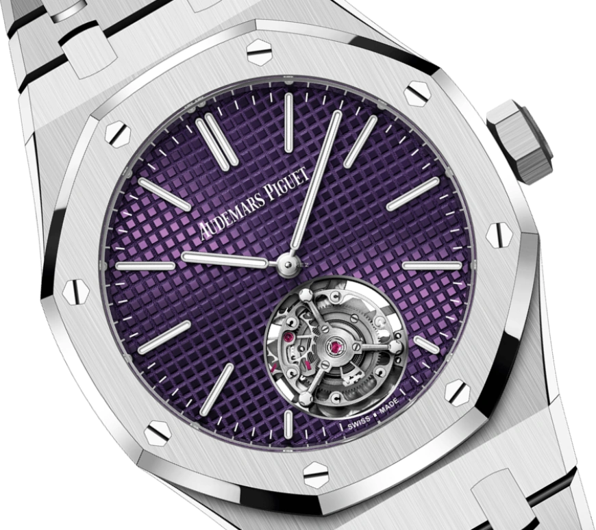 Audemars Piguet,Royal Oak 37mm,37mm,Stainless Steel,Purple,Automatic,Tourbillon,50hours,26660ST,26660ST.OO.1356ST.01