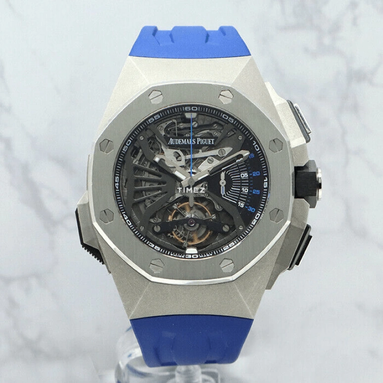 Audemars Piguet,Royal Oak Concept 44mm,44mm,Platinum,Grey,Automatic,Chronograph,Tourbillon,Minute Repeater,26594PT,26594PT.OO.D00 2CA.01
