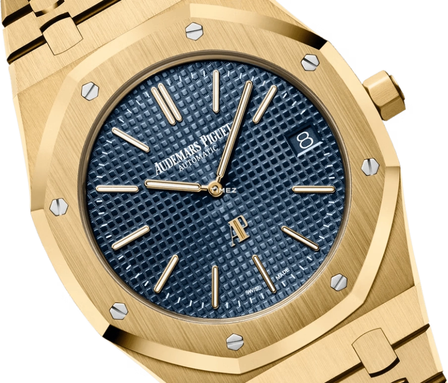 Audemars Piguet,Royal Oak 39mm,39mm,Yellow Gold,Blue,Automatic,Day,40hours,15202BA,15202BA.OO.1240BA.01.A