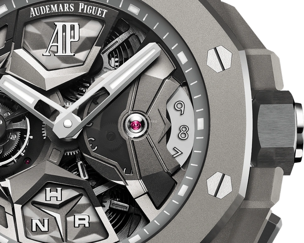 Audemars Piguet,Royal Oak Concept 44mm,44mm,Titanium,Ceramic,Skeleton,Handwound,Dule Time,Tourbillon,Function Selector,26589TI,26589TI.GG.D006CA.01