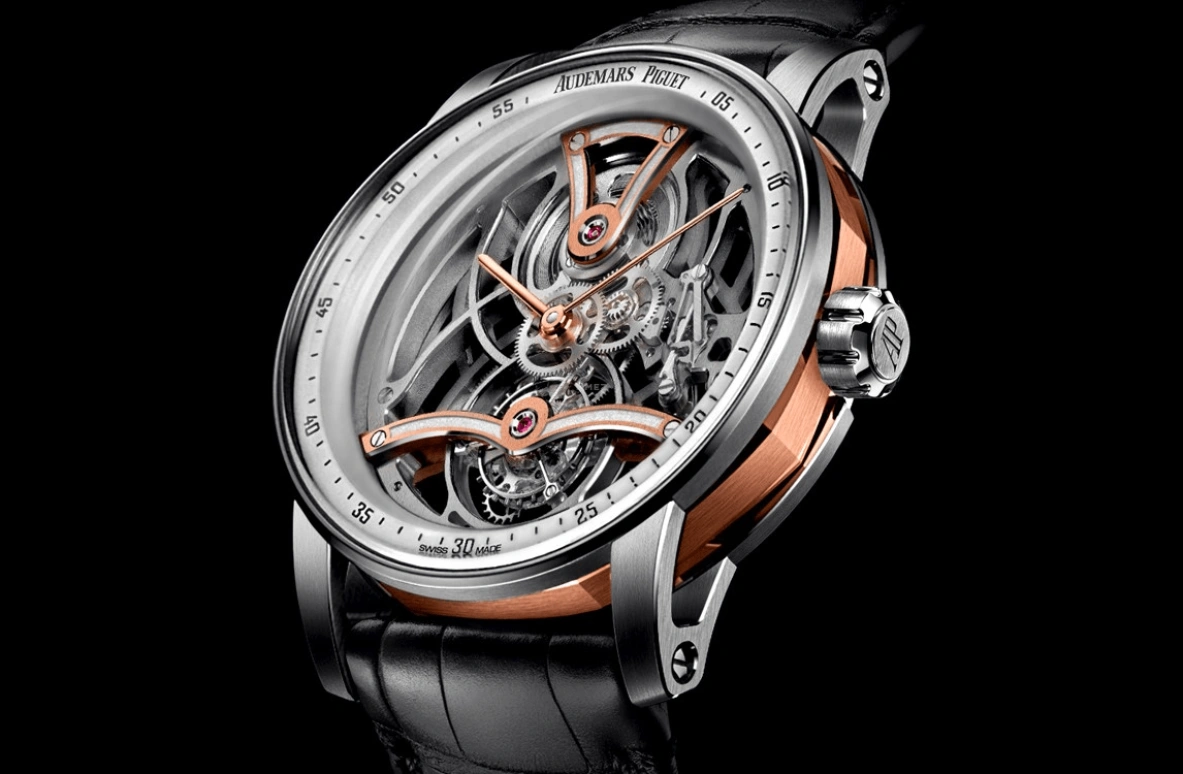 Audemars Piguet,CODE 11.59 41mm,41mm,White Gold,Red Gold,Skeleton,Handwound,Tourbillon,80hours,26600CR,26600CR.OO.D002CR.99