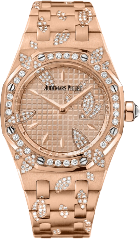 Audemars Piguet,Royal Oak 33mm,33mm,Pink Gold,Pink,Quartz,In-house Caliber,Sapphire,67616OR,67616OR.ZZ.1234OR.01