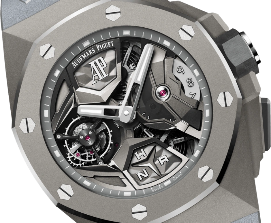 Audemars Piguet,Royal Oak Concept 44mm,44mm,Titanium,Ceramic,Skeleton,Handwound,Dule Time,Tourbillon,Function Selector,26589TI,26589TI.GG.D006CA.01