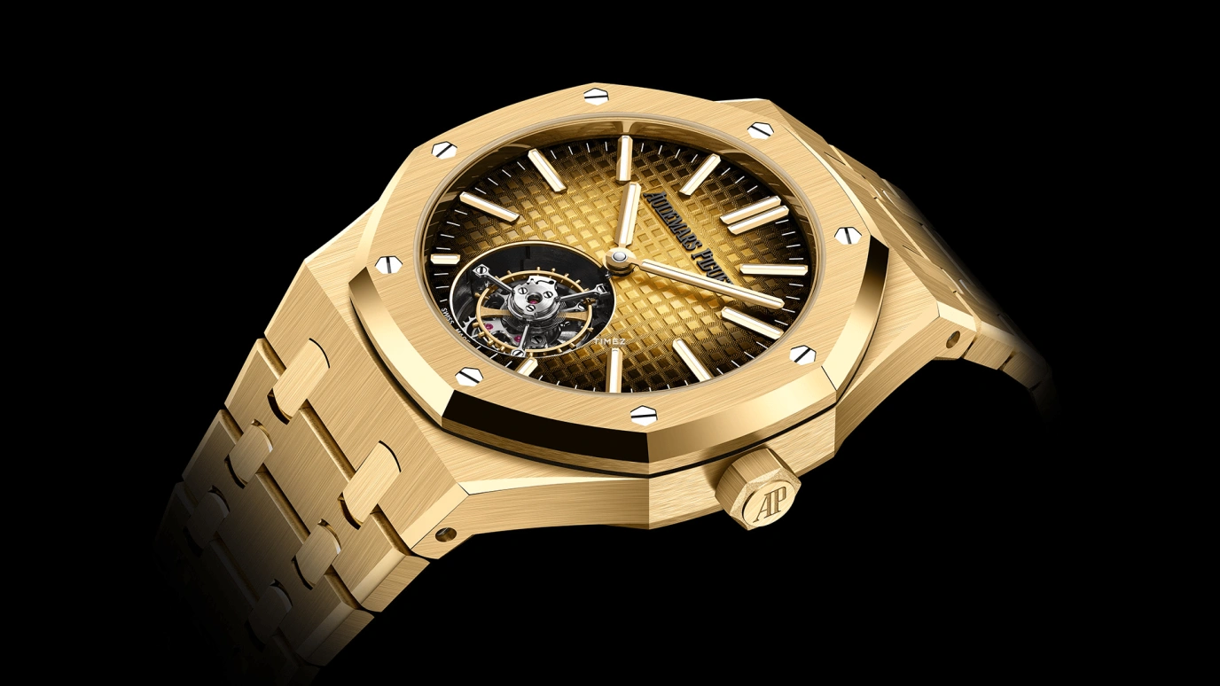 Audemars Piguet,Royal Oak 41mm,41mm,Yellow Gold,Champagne,Automatic,Tourbillon,65hours,26730BA,26730BA.OO.1320BA.01