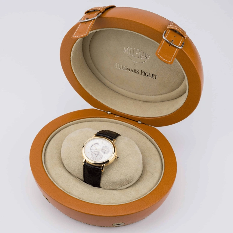 Audemars Piguet,Millenary 41mm,41mm,Yellow Gold,White,Automatic,Day,Power Reserve Indicator,25778BA,25778BA.OO.D001CR.01