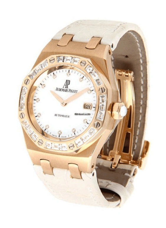 Audemars Piguet,Royal Oak 33mm,33mm,Rose Gold,White,Automatic,Day,Sapphire,Crystal Glass,77331OR,77331OR.ZZ.D002CR.01