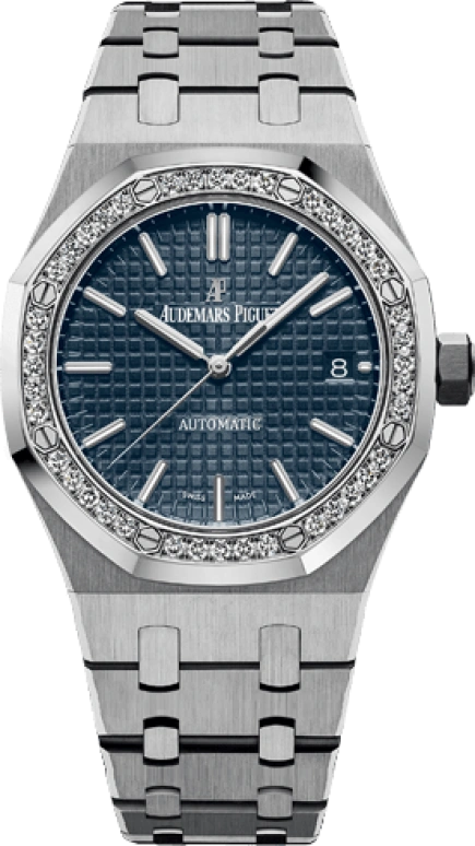 Audemars Piguet,Royal Oak 37mm,37mm,Stainless Steel,Blue,Automatic,Day,60hours,Kali Uchis,15451ST,15451ST.ZZ.1256ST.03