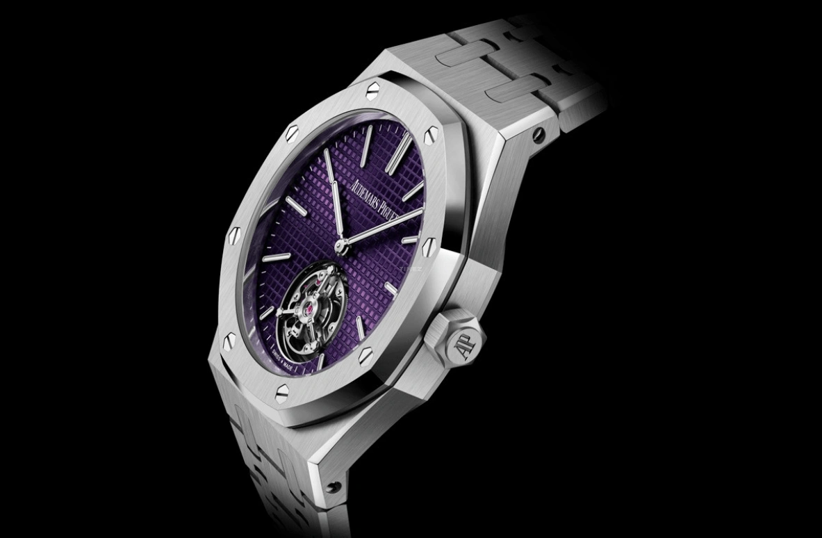 Audemars Piguet,Royal Oak 37mm,37mm,Stainless Steel,Purple,Automatic,Tourbillon,50hours,26660ST,26660ST.OO.1356ST.01