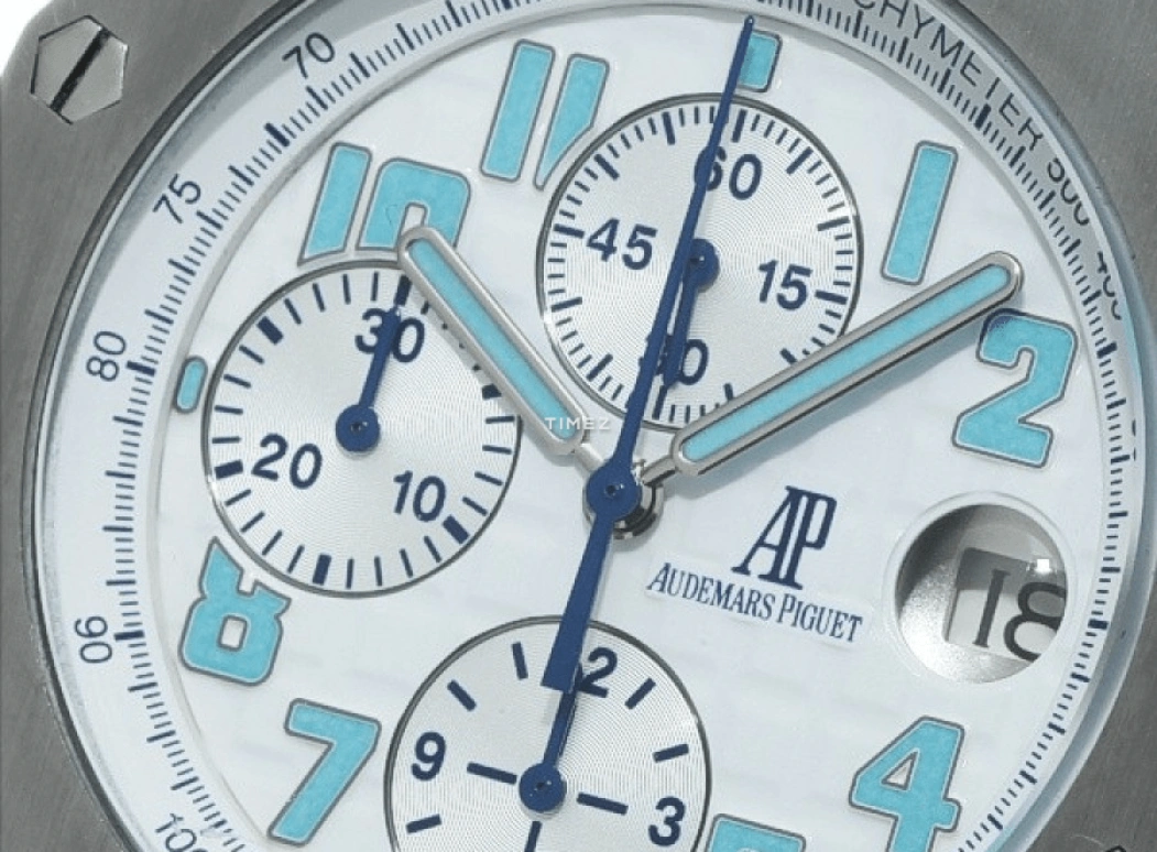 Audemars Piguet,Royal Oak Offshore 44mm,44mm,Stainless Steel,White,Silver,Automatic,Chronograph,Day,26060ST,26060ST.OO.D034CR.01