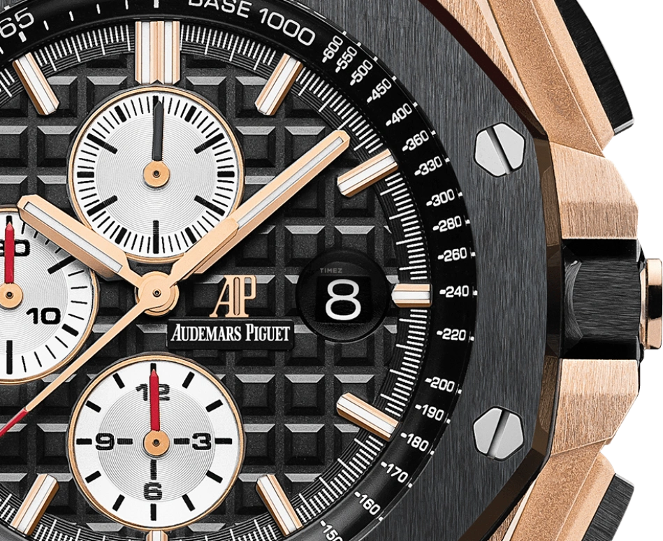 Audemars Piguet,Royal Oak Offshore 44mm,44mm,Pink Gold,Ceramic,Black,Automatic,Chronograph,Day,26401RO,26401RO.OO.A002CA.01
