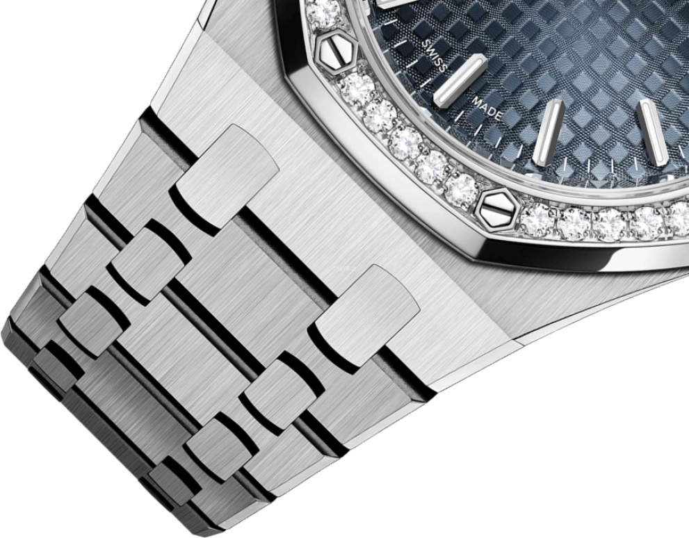 Audemars Piguet,Royal Oak 34mm,34mm,Stainless Steel,Blue,Automatic,Day,50hours,77351ST,77351ST.ZZ.1261ST.01