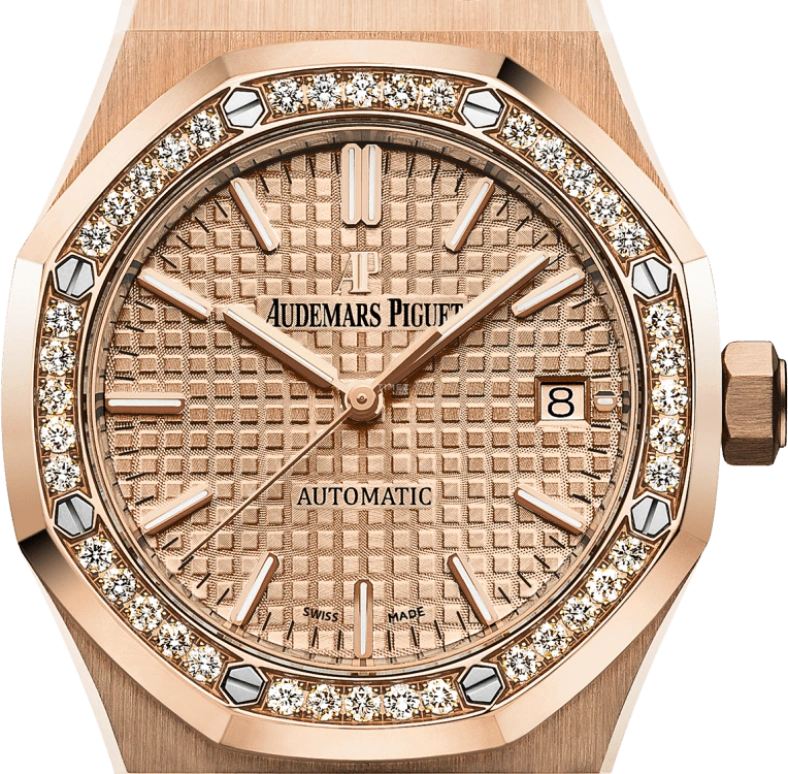 Audemars Piguet,Royal Oak 37mm,37mm,Pink Gold,Pink,Automatic,Day,60hours,15451OR,15451OR.ZZ.1256OR.03