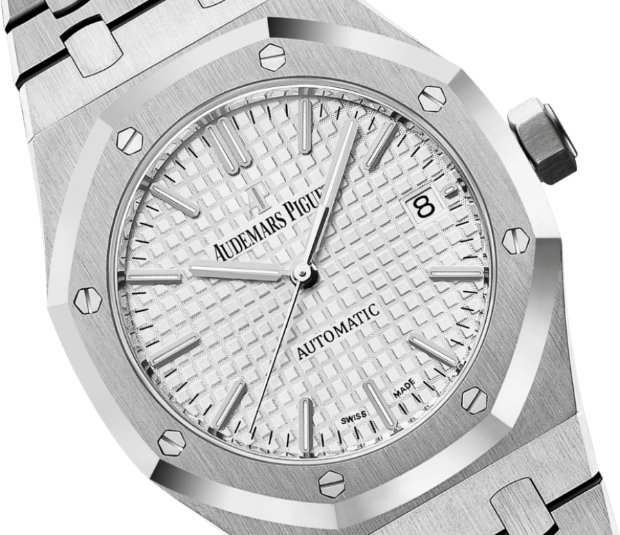 Audemars Piguet,Royal Oak 37mm,37mm,Stainless Steel,Silver,White,Automatic,Day,60hours,15450ST,15450ST.OO.1256ST.01