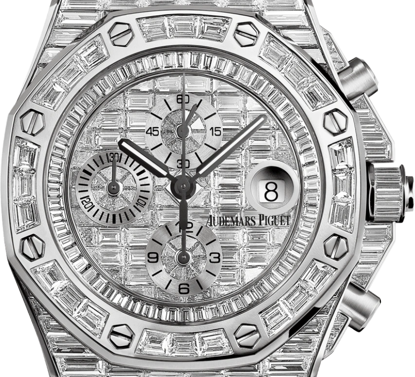 Audemars Piguet,Royal Oak Offshore 42mm,42mm,White Gold,Black,Automatic,Chronograph,Day,26473BC,26473BC.ZZ.8043BC.01
