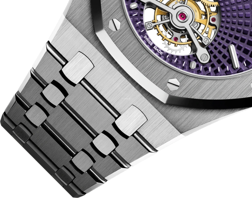 Audemars Piguet,Royal Oak 41mm,41mm,Stainless Steel,Purple,Handwound,Tourbillon,70hours,Francisco Lindor,26522ST,26522ST.OO.1220ST.01