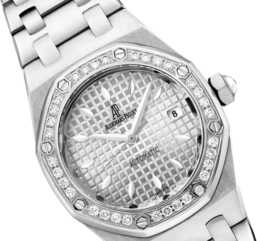Audemars Piguet,Royal Oak 33mm,33mm,Stainless Steel,Silver,White,Automatic,Day,40hours,77321ST,77321ST.ZZ.1230ST.01