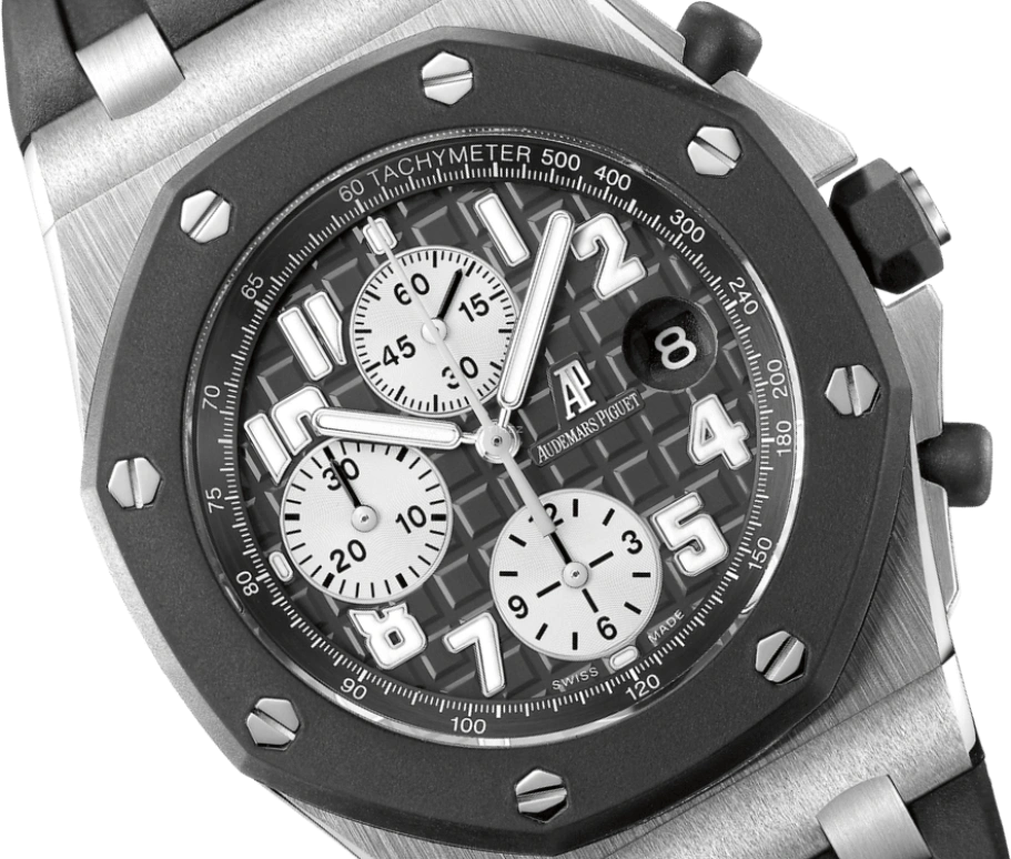 Audemars Piguet,Royal Oak Offshore 42mm,42mm,Rubber,Stainless Steel,Black,Automatic,Chronograph,Day,25940SK,25940SK.OO.D002CA.03