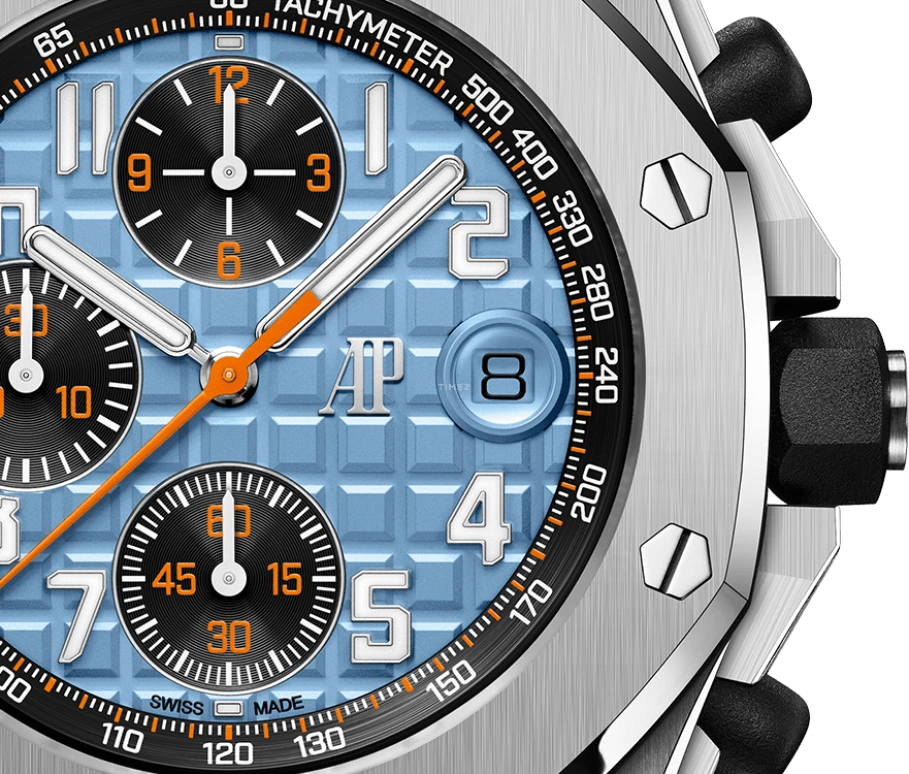 Audemars Piguet,Royal Oak Offshore 42mm,42mm,Stainless Steel,Blue,Automatic,Chronograph,Day,26238ST,26238ST.OO.A340CA.01