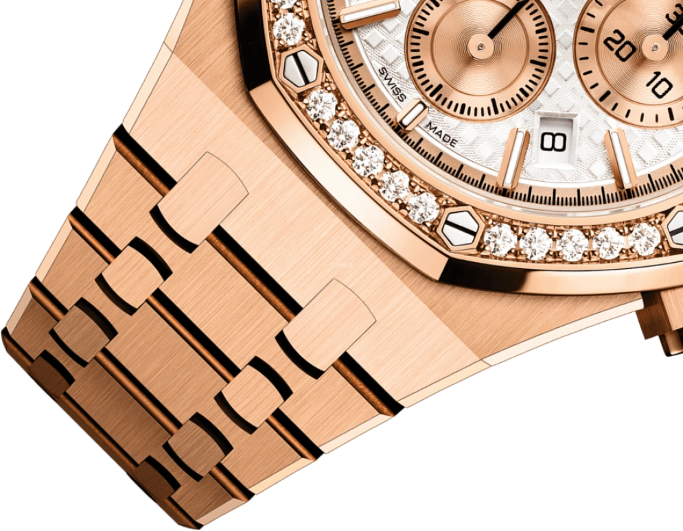 Audemars Piguet,Royal Oak 38mm,38mm,Pink Gold,Silver,Automatic,Chronograph,Day,26315OR,26315OR.ZZ.1256OR.01