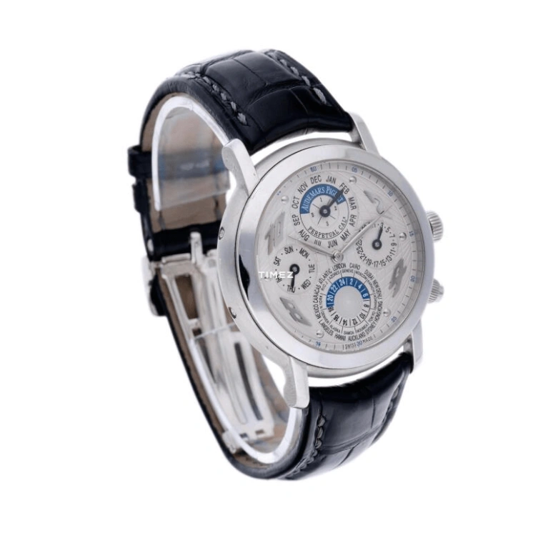 Audemars Piguet,Jules Audemars 39mm,39mm,Platinum,Silver White,Automatic,Perpetual Calendar,Leap Year,Month,Date,Sapphire,Crystal Glass,Round,25919PT,25919PT.OO.D002CR.01