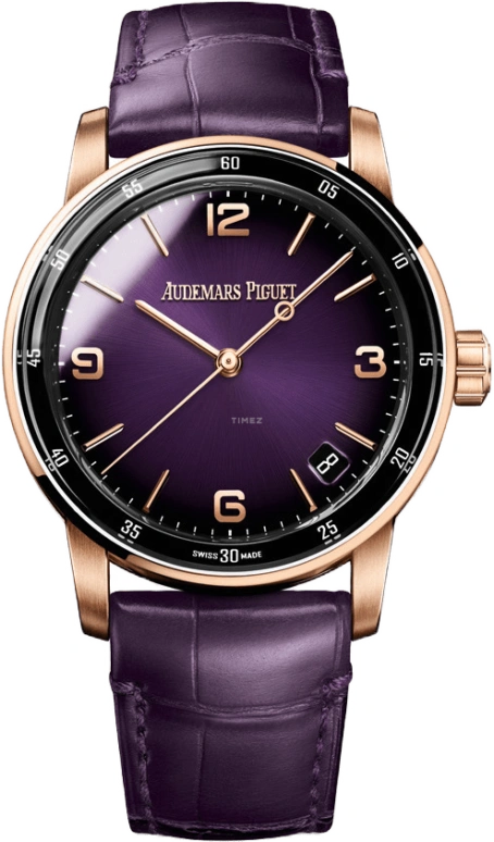 Audemars Piguet,CODE 11.59 41mm,41mm,Pink Gold,Purple,Automatic,Day,70hours,15210OR,15210OR.OO.A616CR.01