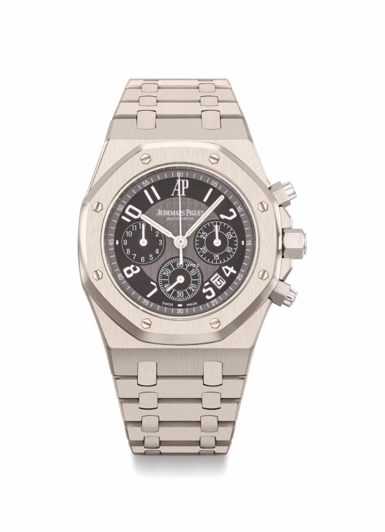 Audemars Piguet,Royal Oak 41mm,41mm,Titanium,Black,Grey,Automatic,Chronograph,Day,26041TI