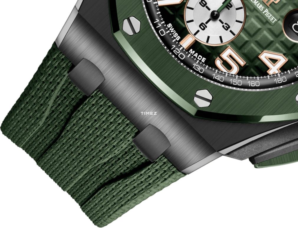 Audemars Piguet,Royal Oak Offshore 44mm,44mm,Ceramic,Green,Automatic,Chronograph,Day,26405CE,26405CE.OO.A056CA.01.A