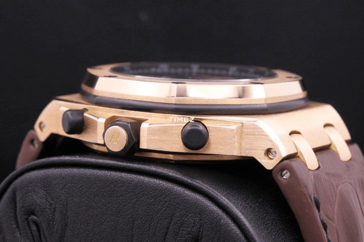 Audemars Piguet,Royal Oak Offshore 42mm,42mm,Rose Gold,Brown,Automatic,Chronograph,Day,26192OR,26192OR.D0801CR.01