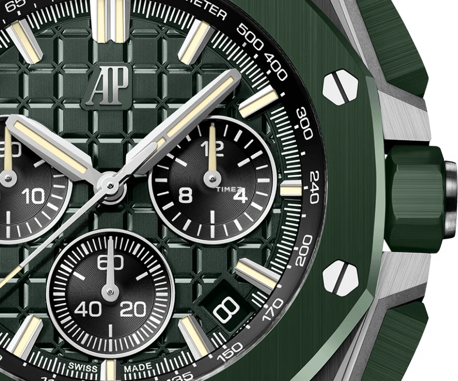 Audemars Piguet,Royal Oak Offshore 43mm,43mm,Ceramic,Green,Automatic,Chronograph,Day,Flyback,26420CE,26420CE.OO.A063VE.01