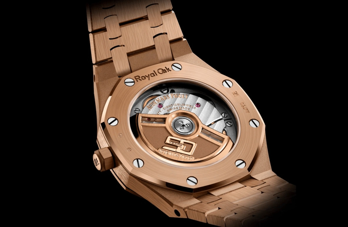 Audemars Piguet,Royal Oak 34mm,34mm,Rose Gold,Silver,White,Automatic,Day,50hours,77451OR,77451OR.ZZ.1361OR.01