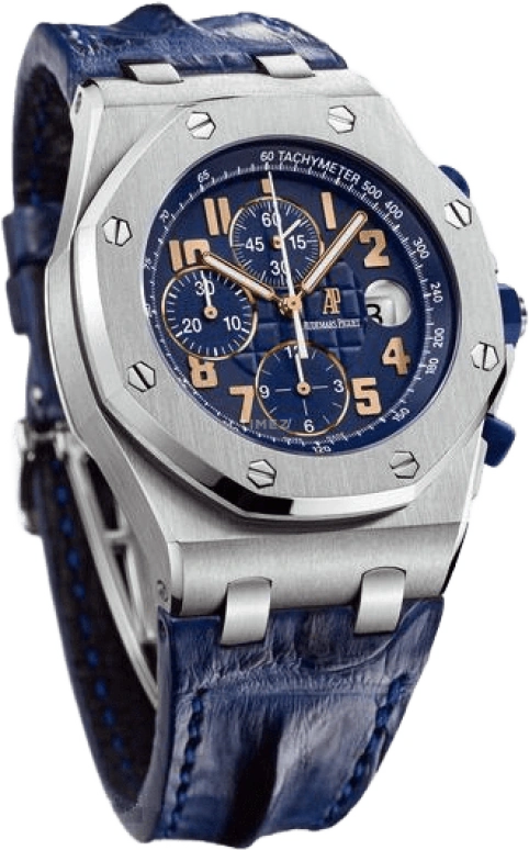 Audemars Piguet,Royal Oak Offshore 42mm,42mm,Titanium,Stainless Steel,Blue,Automatic,Chronograph,Day,26365IS,26365IS.OO.D305CR.01