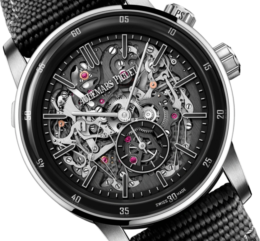Audemars Piguet,CODE 11.59 41mm,41mm,Ceramic,White Gold,Skeleton,Grey,Handwound,Minute Repeater,Grande Sonnerie,Petite Sonnerie,26397NB,26397NB.OO.D002KB.01