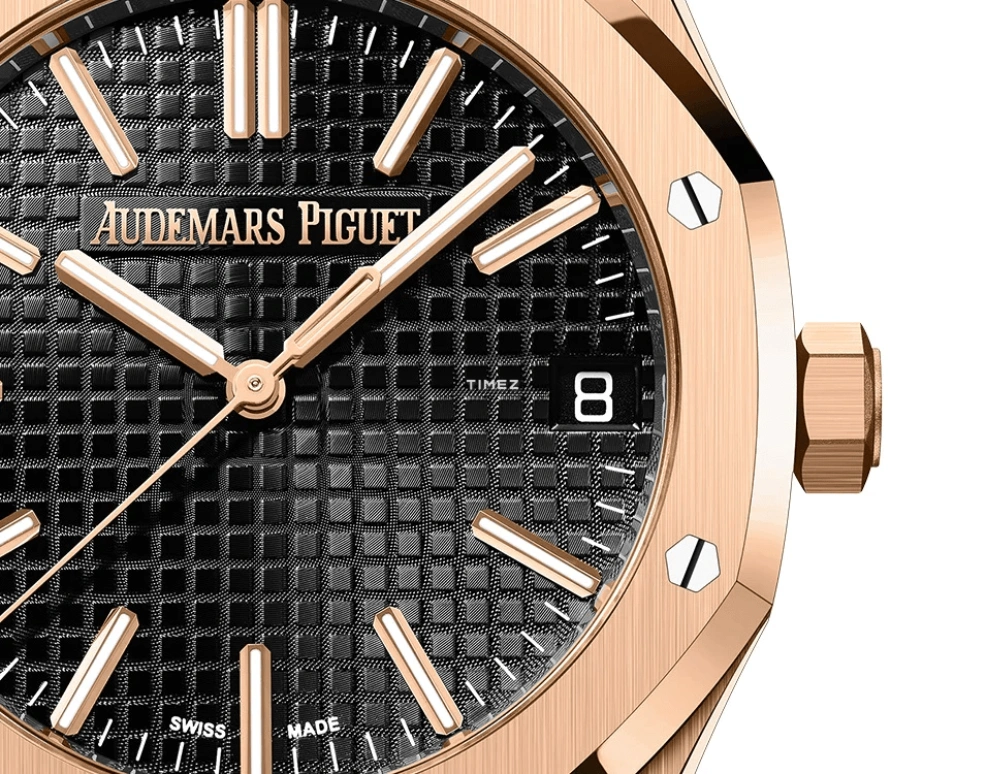 Audemars Piguet,Royal Oak 41mm,41mm,Rose Gold,Black,Automatic,Day,70hours,15510OR,15510OR.OO.D002CR.02