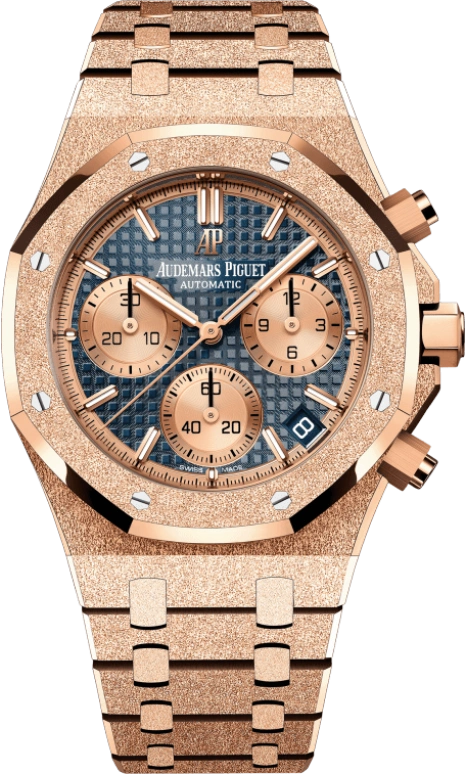 Audemars Piguet,Royal Oak 41mm,41mm,Pink Gold,Blue,Automatic,Chronograph,Day,Flyback,Retrograde,70hours,In-house Caliber,26239OR,26239OR.GG.1224OR.01
