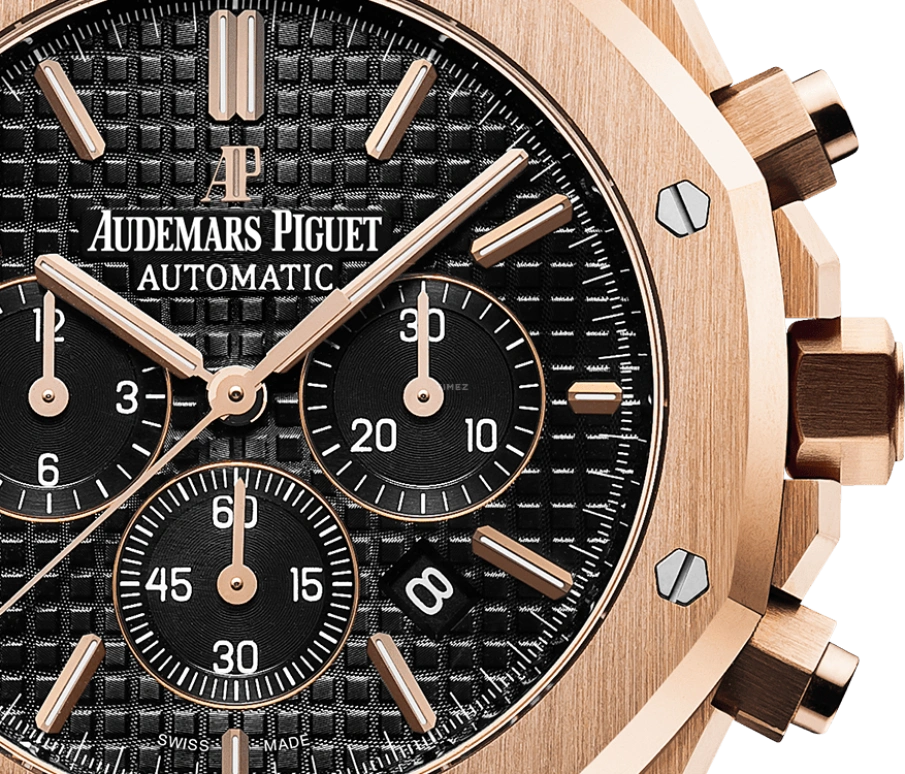 Audemars Piguet,Royal Oak 41mm,41mm,Pink Gold,Black,Automatic,Chronograph,Day,26320OR,26320OR.OO.1220OR.01