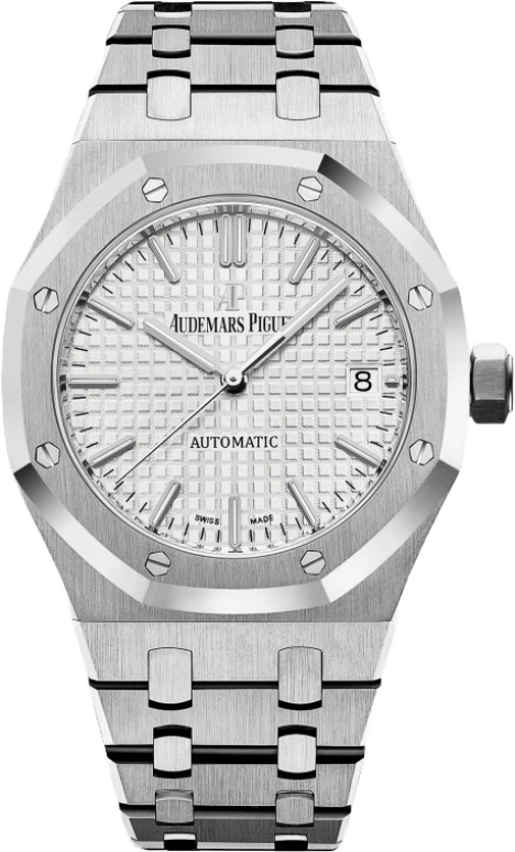 Audemars Piguet,Royal Oak 37mm,37mm,Stainless Steel,Silver,White,Automatic,Day,60hours,15450ST,15450ST.OO.1256ST.01