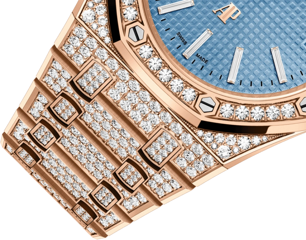 Audemars Piguet,Royal Oak 39mm,39mm,Pink Gold,Blue,Automatic,Day,40hours,15202OR,15202OR.ZZ.1241OR.01