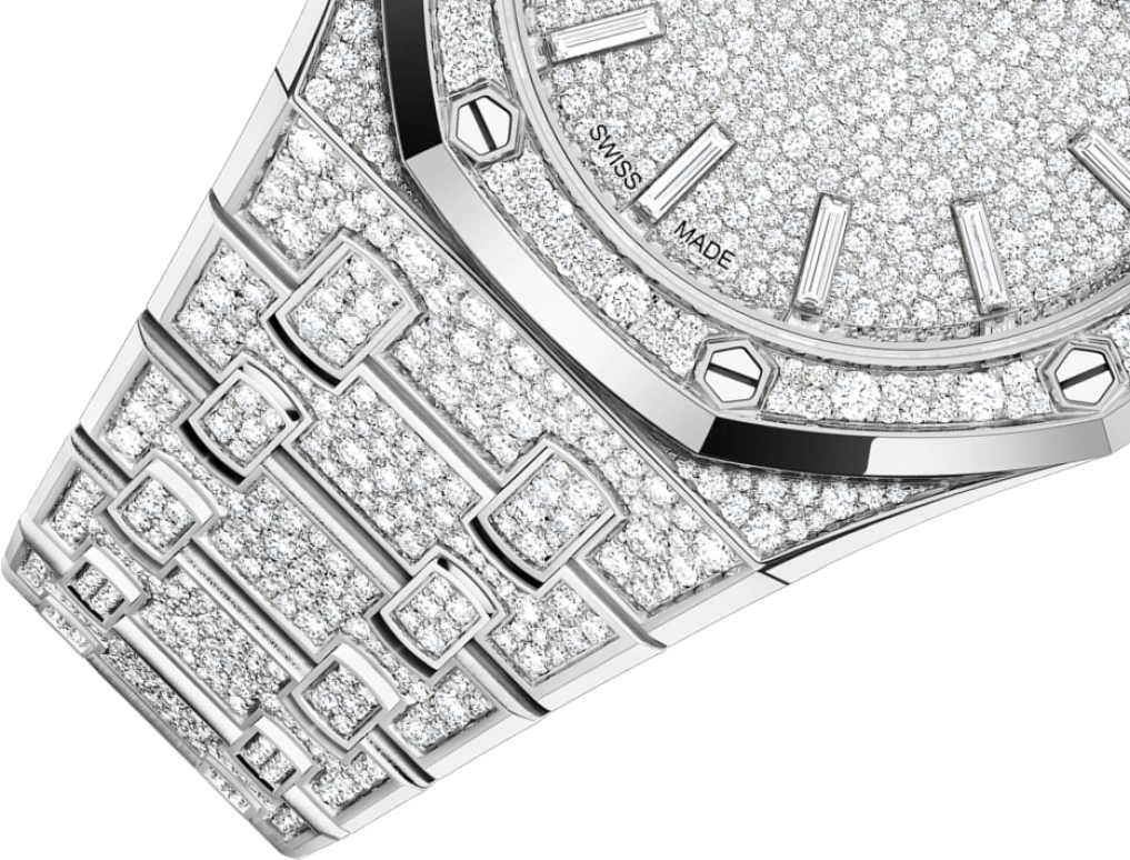 Audemars Piguet,Royal Oak 37mm,37mm,White Gold,Silver,Automatic,Sapphire,Crystal Glass,Octagon,15552BC,15552BC.ZZ.1358BC.01