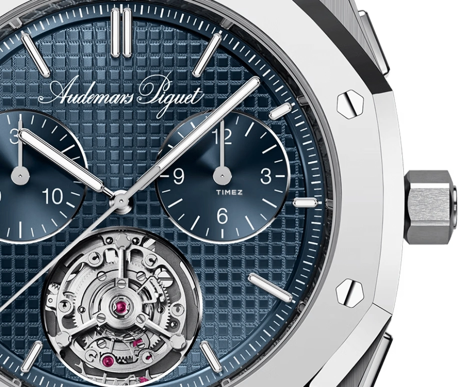 Audemars Piguet,Royal Oak 39mm,39mm,Titanium,Blue,Automatic,Chronograph,Tourbillon,Flyback,26545XT,26545XT.OO.1240XT.01