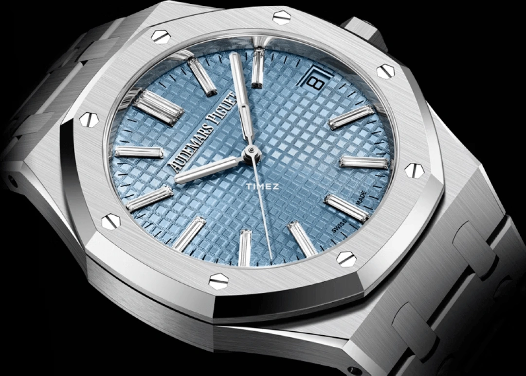 Audemars Piguet,Royal Oak 41mm,41mm,White Gold,Ice Blue,Automatic,Day,70hours,15510BC,15510BC.OO.1320BC.01
