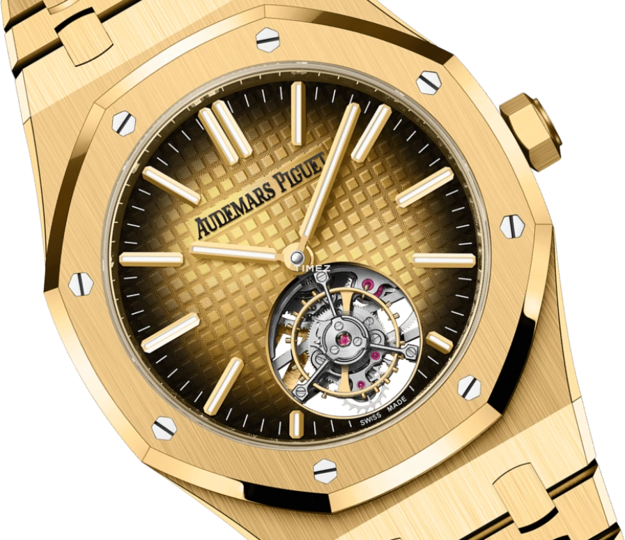 Audemars Piguet,Royal Oak 41mm,41mm,Yellow Gold,Champagne,Automatic,Tourbillon,65hours,26730BA,26730BA.OO.1320BA.01